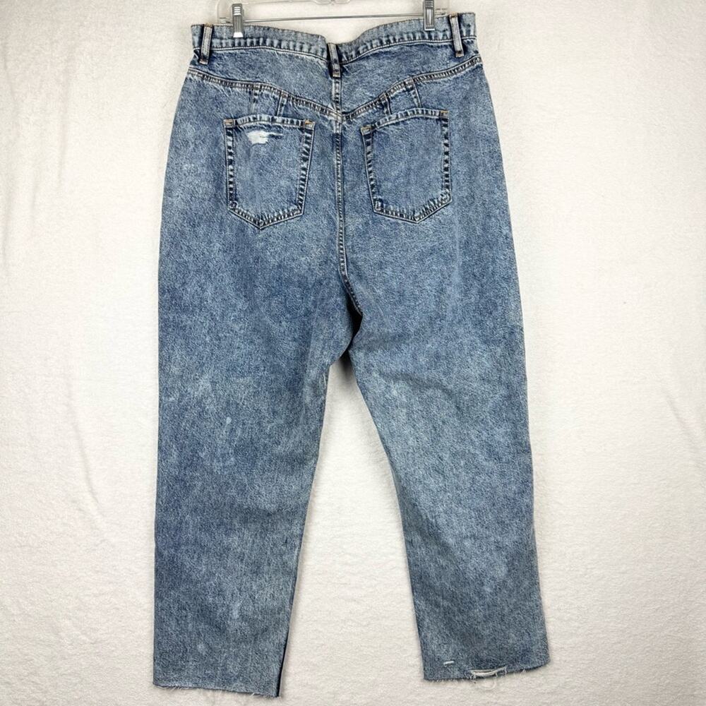 NWT FP We The Free Georgine CRVY Distressed Mom Jean in West End Blue Plus Sz 35 - Picture 12 of 15